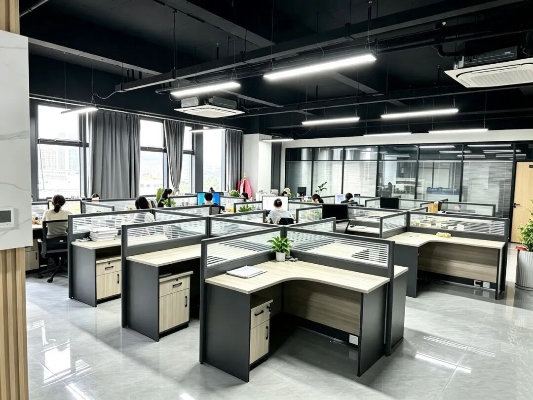 Standardised workstation grid with natural daylight